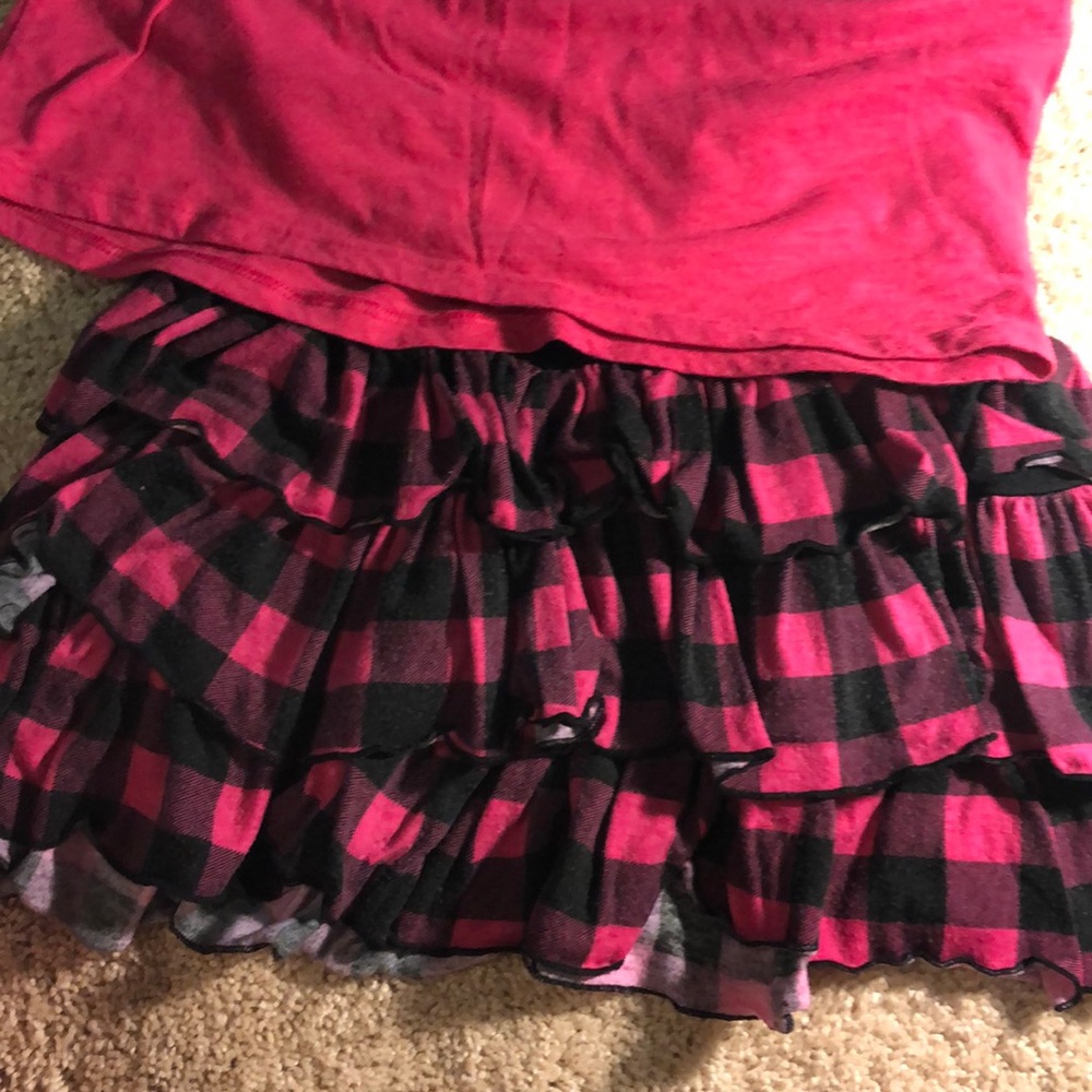 Forever 21 pink and plaid skirt